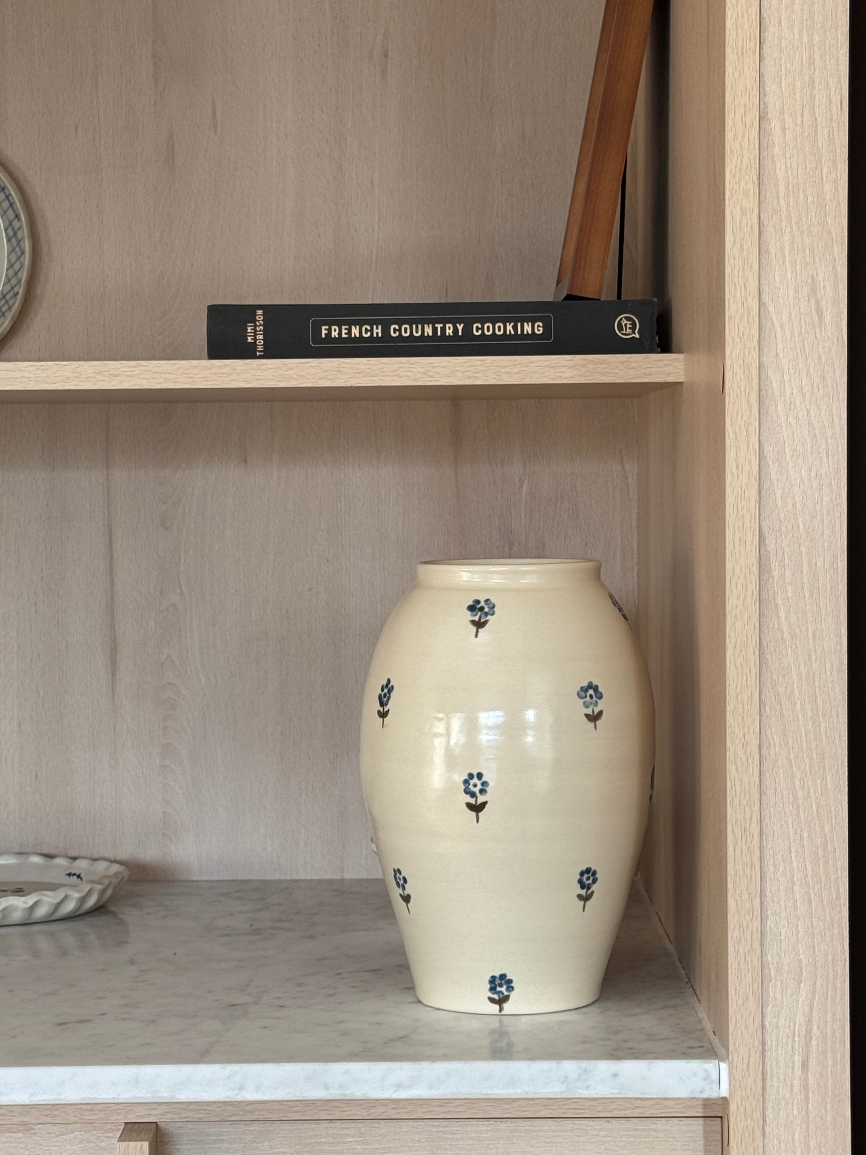 Hand painted floral vase